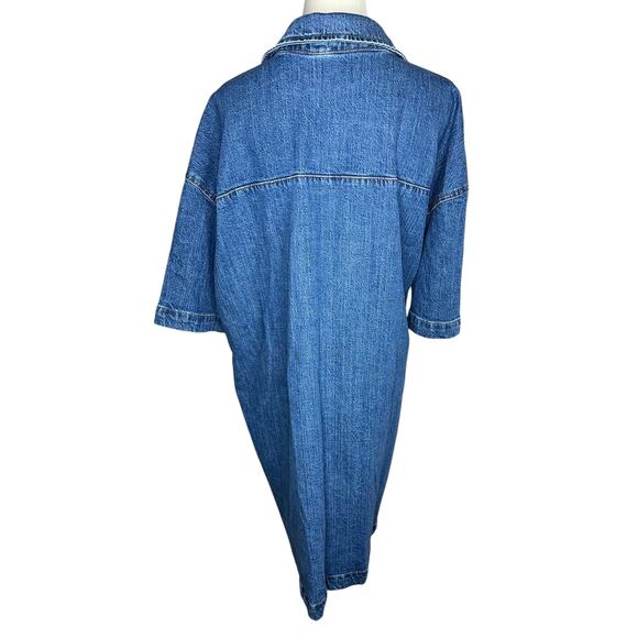 ASOS Curve Indigo Denim Shirt Dress - Picture 9 of 11